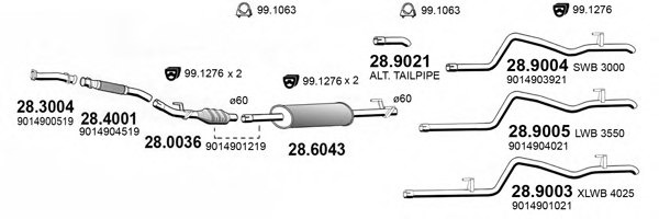 ASSO ART4177 Exhaust System